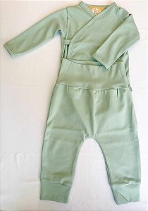 Kimono e Calça Algodão Pima Verde