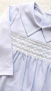 Macacão Casinha de Abelha Azul Celeste