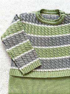 Macacão listras Verde