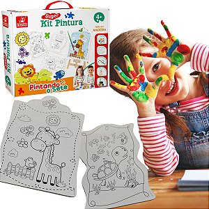 Kit Pintando o Sete Brinquedo Educativo e Pedagógico