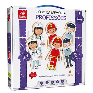 Jogo da Memória Profissões Brinquedo Educativo MDF