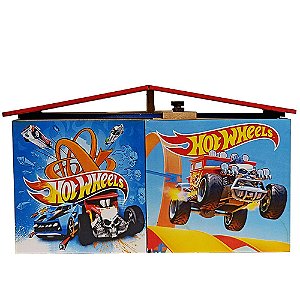 Casa Maleta Postinho Hot Wheels Brinquedo Infantil em MDF