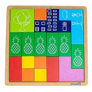 Tetris em Plano Brinquedo Educativo e Pedagógico em MDF
