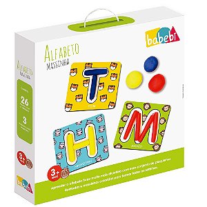 Alfabeto Massinha Brinquedo Educativo em Madeira