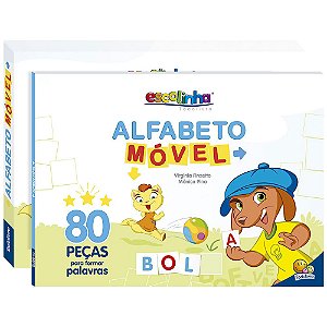 Escolinha Alfabeto Móvel Livro Infantil 80 peças para Montar
