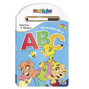 Escolinha Escreva e Apague: Aprendendo o ABC Livro Infantil