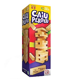 Jogo Caiu Perdeu Torre Tipo Jenga Brinquedo Educativo