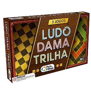 Jogo Dama E Ludo 60-236 - Com Estojo Luxo Em Madeira Mdf