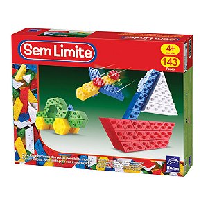 Blocos de Montar Infantil Sem Limite Basic 140 Peças