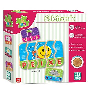 Kit 6 Jogos em Madeira Educativos Pedagógicos Brinquedos Nig