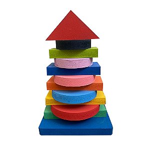 Pirâmide de Encaixe Multiformas Brinquedo Educativo