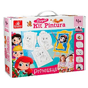 Super Kit Pintura Princesas Brinquedo Educativo Pedagógico