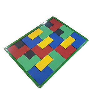 Estojo Madeira Quebra-Cabeça Tetris