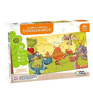 Quebra cabeça Dinossauro 3D para pintar e brincar 55 pçs