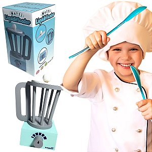 Liquidificador em Madeira Brinquedo Infantil Faz de Conta