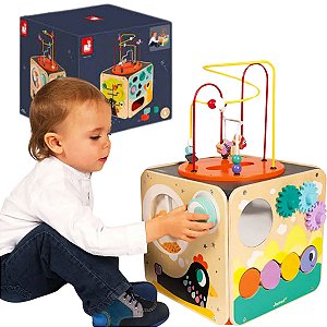 Brinquedo Educativo Infantil Super Cubo Multiatividades 5 em 1