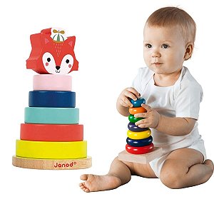 Brinquedo de Montar Raposa de Empilhar 7 Peças Baby Forest