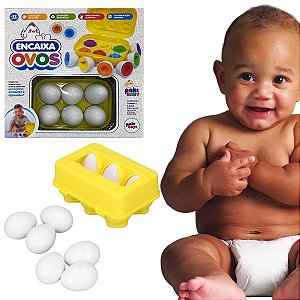 Brinquedo Educativo Montessori Infantil Caixa de Ovos Encaixe