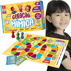 Jogo de Adinhação Mímicas Infantil Familia Brincadeira