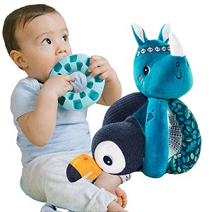 Brinquedo para Bebê Chocalho Pelucia Marius Estimulo Sensorial