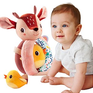 Brinquedo para Bebê Chocalho de Pelucia Stella Estimulo Sensorial