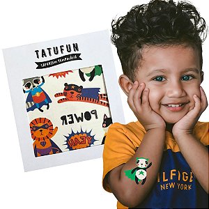 Tatuagem Temporária Infantil Divertida Super Herois