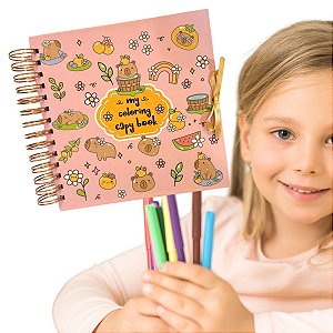 Livro de Colorir Infantil Divertido Antiestresse Capivaras