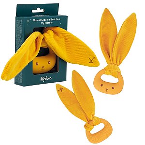 Mordedor Bebê Coelhinho Silicone Macio Alívio Dentição Ocre