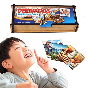 Jogo Educativo Derivados Sequência Lógica Infantil MDF