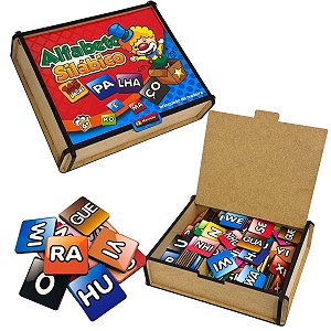 Alfabeto Silábico 165 Peças Educativo Pedagógico Aprender Brincando