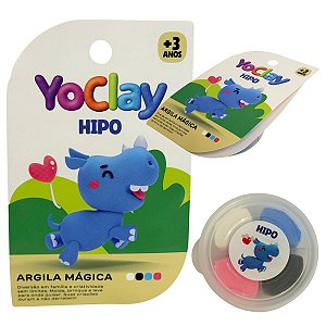 Argila Mágica Massinha Modelar Yoclay Pocket Hipopótamo