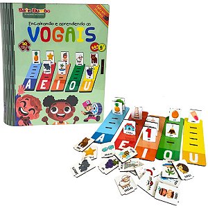 Brinquedo Educativo Ludico Encaixando e Aprendendo as Vogais