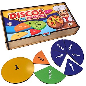 Discos de Frações Coloridos Brinquedo Educativo de Matemática para Crianças