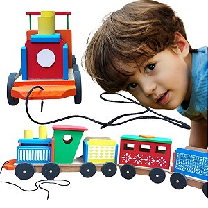 Maria Fumaça Brinquedo Infantil Montessori Educativo e Pedagógico em MDF