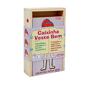 Caixinha Veste Bem - Ela Brinquedo Educativo e Pedagógico