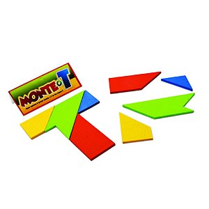 Jogo Desafio Monte T Brinquedo Educativo e Pedagógico em MDF