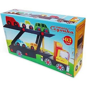 Caminhão Container Brinquedo Educativo em Madeira - Tralalá 4 Kids