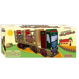 Caminhão Fazendinha Brinquedo Educativo e Pedagógico em MDF