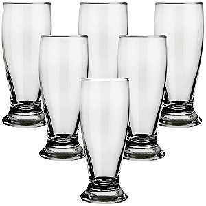 Jogo de copos de Chopp de vidro C/6 Peças
