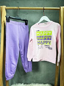 Conjunto de Moletom Infantil - Feminino | Happy Happy