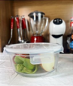 Pote de Vidro Hermético Redondo