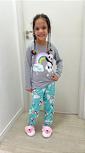 Conjunto Pijama Manga Longa e calça do 4 ao 8 (3925)