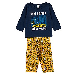 Pijama Manga longa e calça Kappes 1 ao 3 (3812)