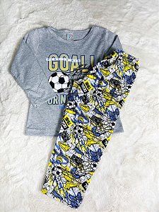 Conjunto Pijama Manga longa e calça Kappes 4 ao 8 (3824)