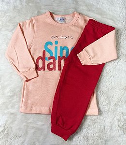 Conjunto Moletom Infantil Feminino S/ Capuz Personagens 4 ao 8