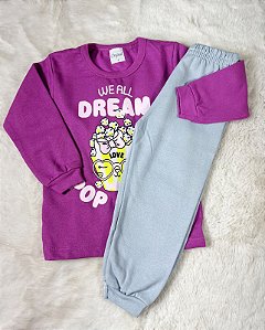 Conjunto Moletom Infantil Feminino S/ Capuz  Modelos Personagens 4 ao 8