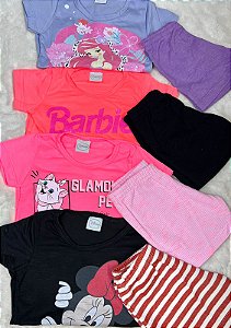 Conjuntinho Infantil - T-shirt e Shorts - Meninas