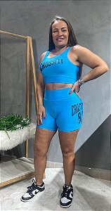 Conjunto Fitness Cropped e Shorts 83