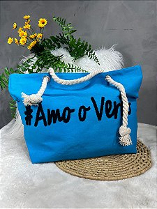 Bolsa Praiana Basic #EU AMO O VERÃO