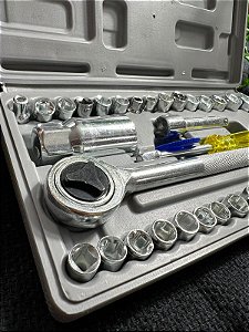 Kit Jogo De Chaves C/ Catraca 40 Peças